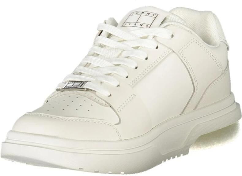 Tommy Hilfiger Witte Leren Dames Sneaker Voor Stijlvolle Elegantie - Foto 4