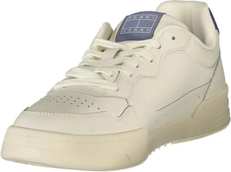 Tommy Hilfiger Witte Leren Heren Sneaker Sportieve Chic