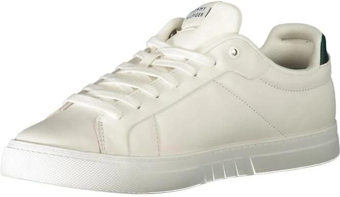 Tommy Hilfiger Sportieve leren sneaker met groene accenten White Heren - Foto 2