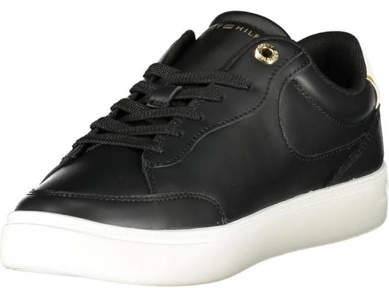 Tommy Hilfiger Plateausneakers ESSENTIAL CHIC COURT SNEAKER vrijetijdsschoen veterschoen lage schoen met th-sieraad