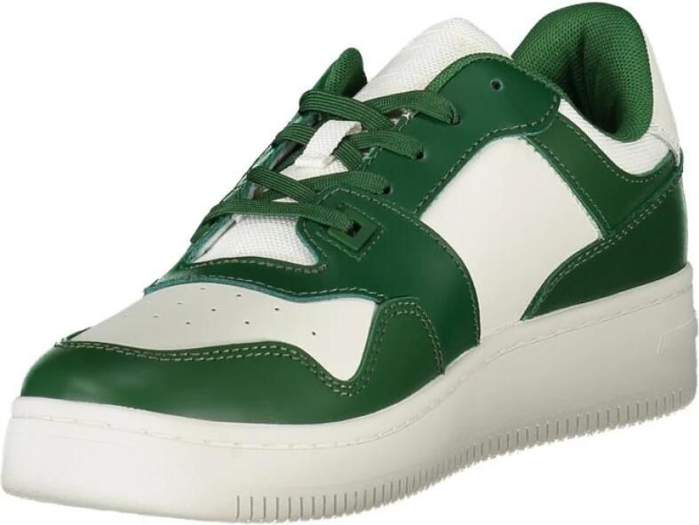 Tommy Hilfiger Groene Leren Heren Sneakers Voor De Trendsetter - Foto 2
