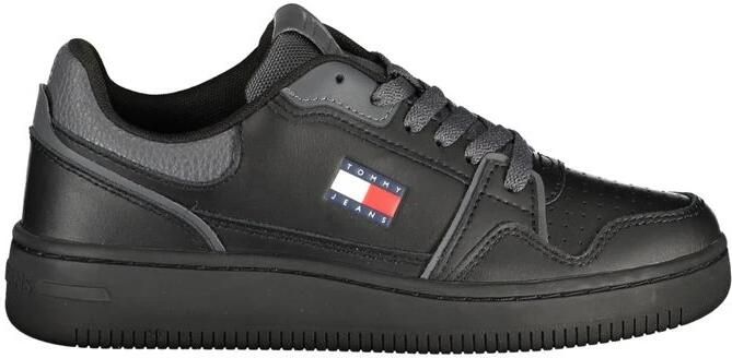 TOMMY JEANS Plateausneakers TJW RETRO BASKET SNEAKER vrijetijdsschoen halfhoge schoen veterschoen met geprint logo vlag - Foto 1