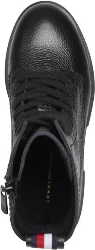 Tommy Hilfiger Veterlaarsjes MONOCHROMATIC LACE UP BOOT met logoprint opzij - Foto 5