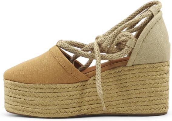 Tommy Hilfiger Espadrilles CLOSED TOE LINEN FLATFORM zomerschoen wig hak met mooie enkelveters - Foto 5