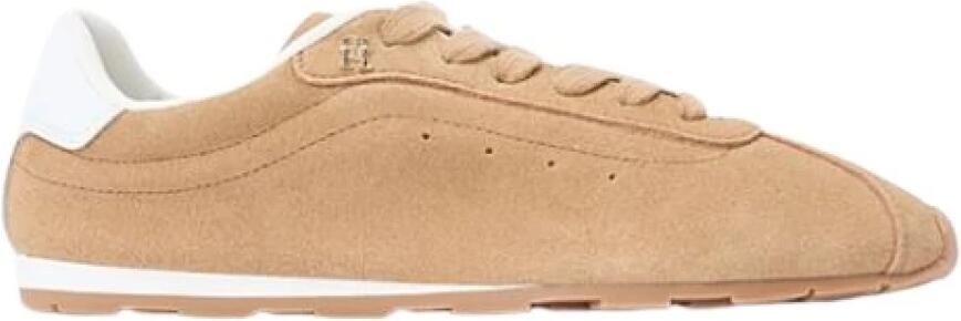 Tommy Hilfiger Low-Top Suede Sneakers met TH Monogram