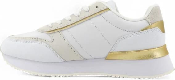 Tommy Hilfiger Plateausneakers LUX MONOGRAM RUNNER veterschoenen lage schoen vrijetijdsschoen met gouden accenten - Foto 4