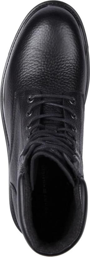 Tommy Hilfiger Zwarte outdoor enkellaarzen voor mannen Black Heren