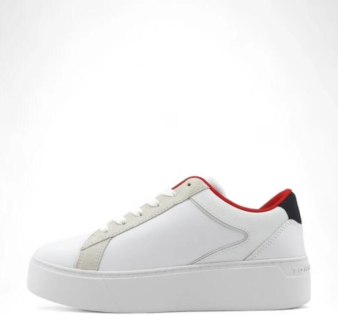 Tommy Hilfiger Plateausneakers TH PLATFORM COURT SNEAKER NBK vrijetijdsschoen lage schoen veterschoen met logo in het plateau - Foto 3