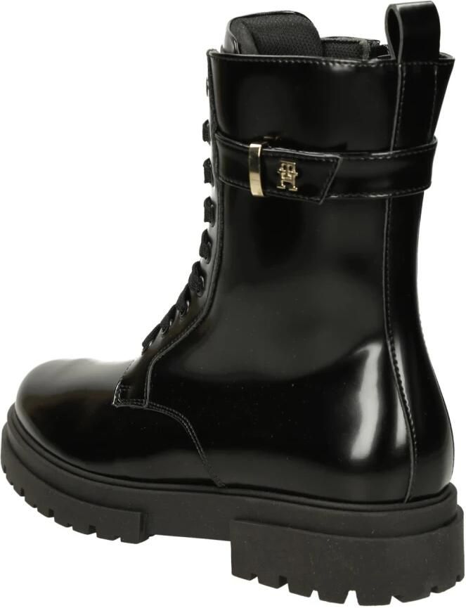 Tommy Hilfiger veterboots zwart Meisjes Imitatieleer Effen - Foto 3