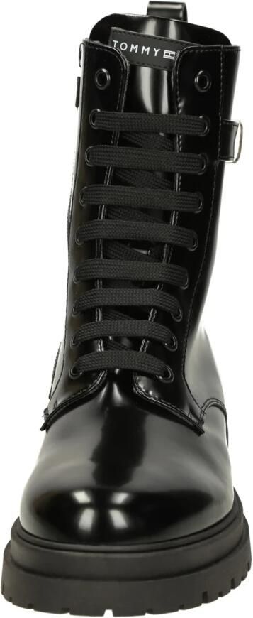 Tommy Hilfiger veterboots zwart Meisjes Imitatieleer Effen - Foto 5