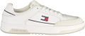 Tommy Jeans Sneakers laag donkerblauw knalrood wit offwhite - Wit