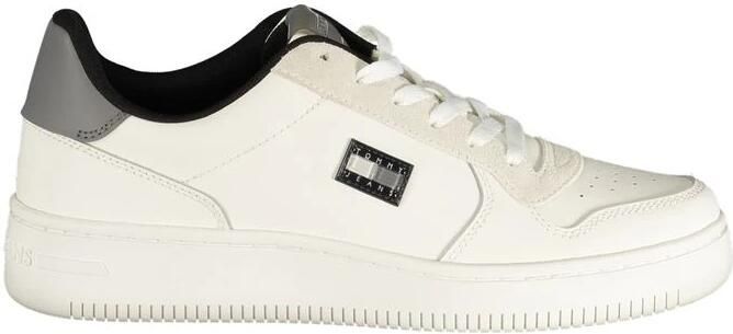 Tommy Jeans Sneakers laag 'RETRO BASKET' grijs wit wolwit