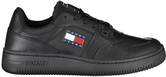 Tommy Hilfiger Zwarte Leren Dames Sneakers - Foto 2