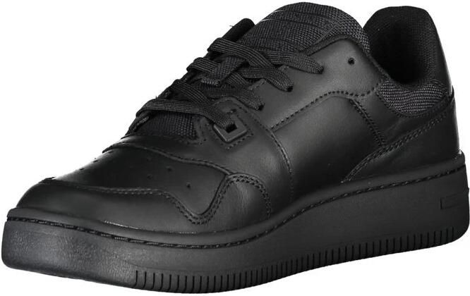 Tommy Hilfiger Zwarte Leren Dames Sneakers