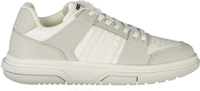 Tommy Hilfiger Sportieve witte sneakers met grijze details White Dames