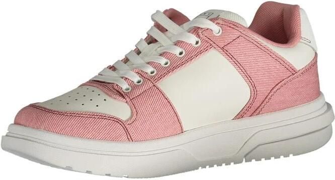 Tommy Hilfiger Sportieve Vetersneakers Roze Contrast Logo Pink Dames - Foto 2