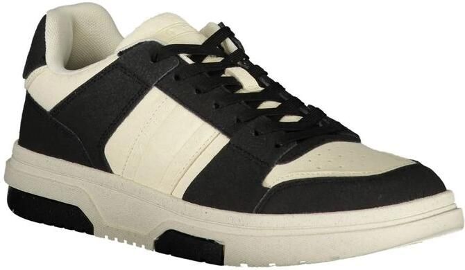TOMMY JEANS Sneakers TJM LEATHER CUPSOLE 2.0 in contrast-look vrijetijdsschoen lage schoen veterschoen