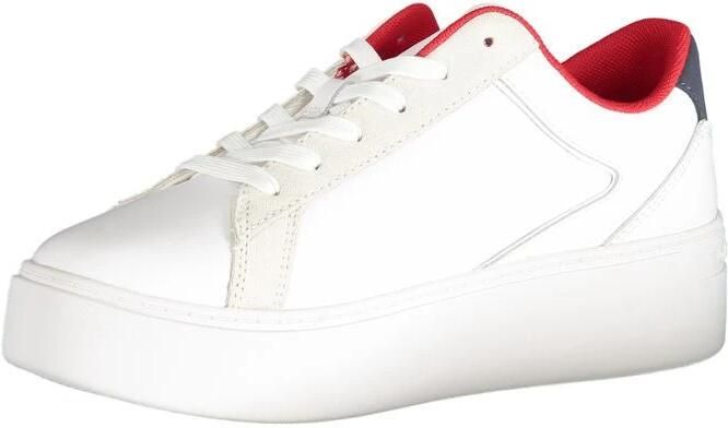 Tommy Hilfiger Plateausneakers TH PLATFORM COURT SNEAKER NBK vrijetijdsschoen lage schoen veterschoen met logo in het plateau - Foto 2