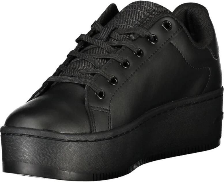 TOMMY JEANS Plateausneakers TJW RETRO BASKET FLATFORM ESS met logo-tekst in de zool vrijetijdsschoen lage schoen veterschoen - Foto 4