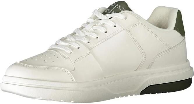 Tommy Hilfiger Sportieve Witte Veterschoenen Groene Details White Heren - Foto 2