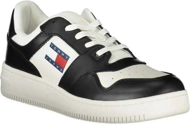 TOMMY JEANS Plateausneakers TJW RETRO BASKET ESS vrijetijdsschoen lage schoen veterschoen met zijlogo-vlag