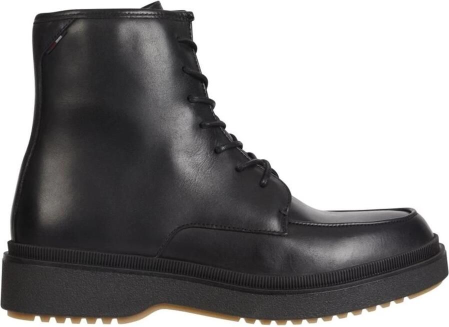 Tommy Hilfiger Premium Gekartelde Veterlaarzen