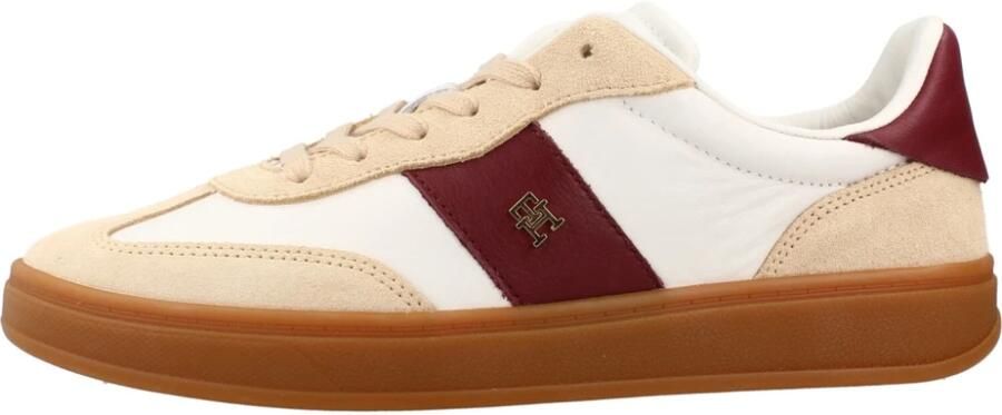 TOMMY HILFIGER Sneakers laag 'Premium Heritage' beige rood wit
