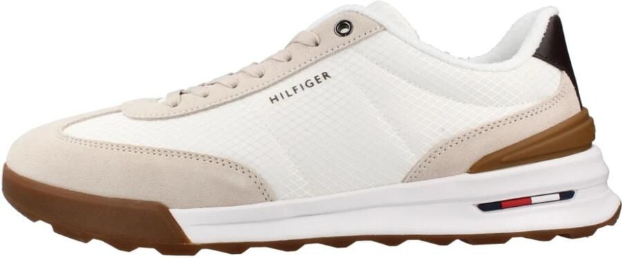 TOMMY HILFIGER Sneakers laag 'RETRO RUNNER' chocoladebruin greige wit