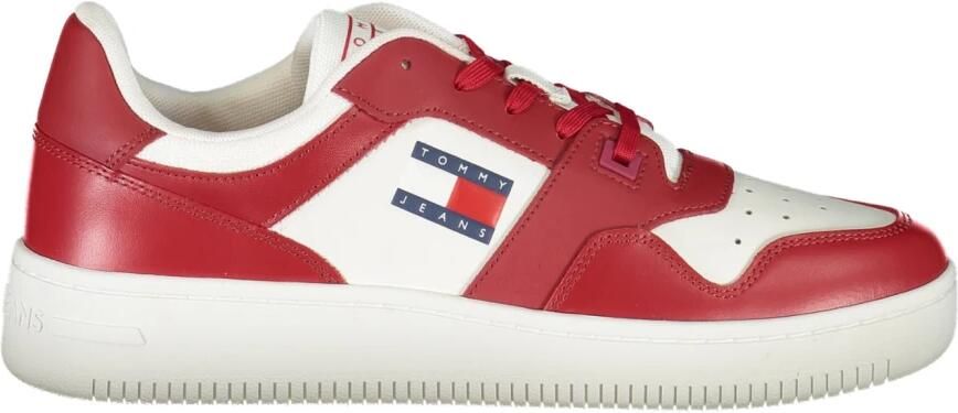Tommy Hilfiger Rode Sportieve Veterschoenen met Contrastdetails en Logoprint Red Heren - Foto 3