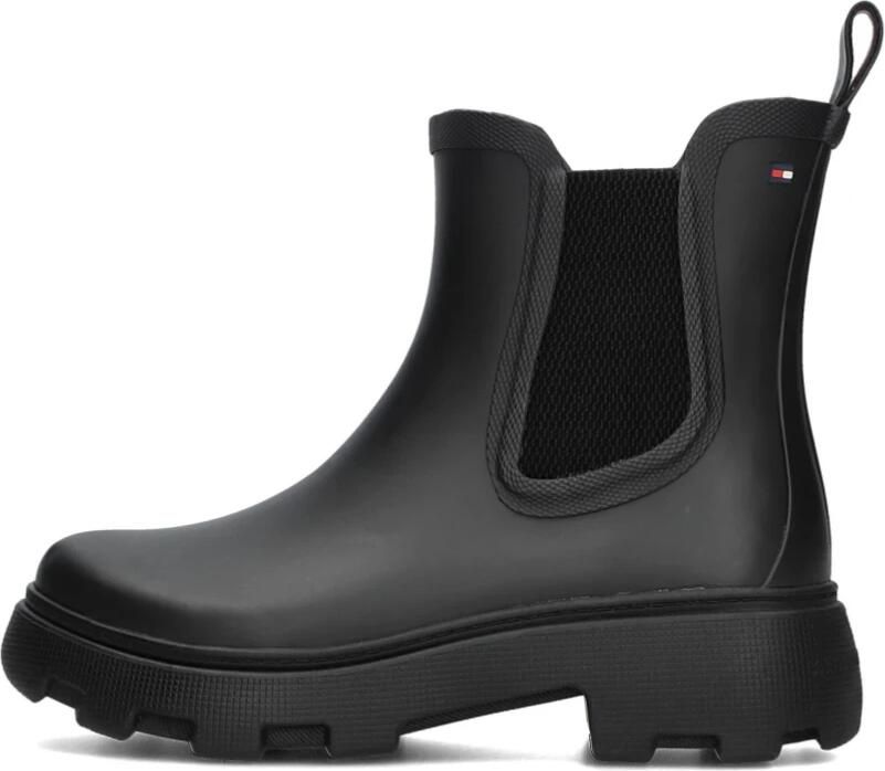 Tommy Hilfiger Chelsea-boots RUBBER FLAG CLEATED RAINBOOT blokhak instaplaarzen rubberlaarzen tweezijdige stretchinzet - Foto 3