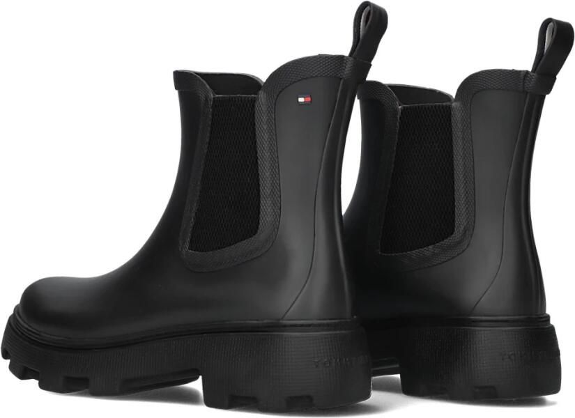 Tommy Hilfiger Chelsea-boots RUBBER FLAG CLEATED RAINBOOT blokhak instaplaarzen rubberlaarzen tweezijdige stretchinzet - Foto 4