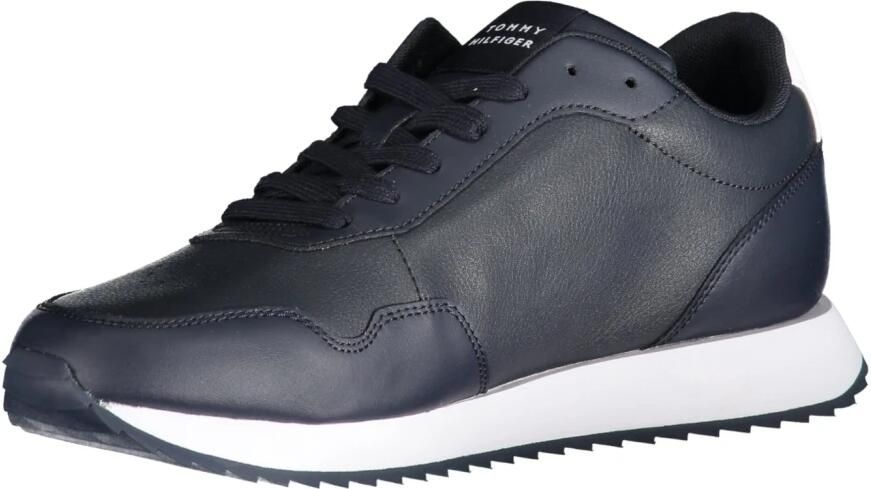 Tommy Hilfiger Plateausneakers RUNNER EVO LTH MIX ESS vrijetijdsschoen halfschoen veterschoen met zijstrepen - Foto 2