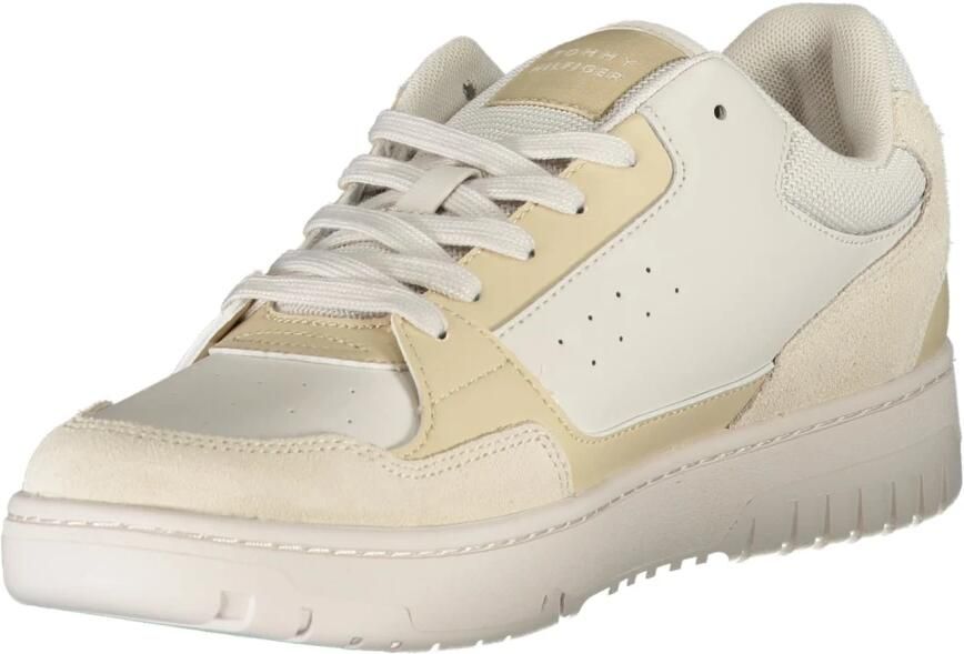 Tommy Hilfiger Sportieve Beige Vetersneakers met Contrastdetails en Logoprint Beige Heren - Foto 2