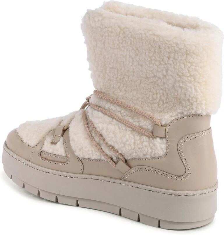 Tommy Hilfiger Beige Teddy Snowboot Enkellaarzen Beige Dames