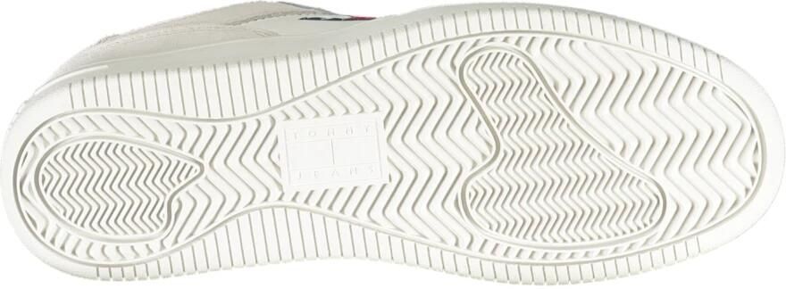 Tommy Hilfiger Witte Polyester Sneakers met Veters Contrastdetails Print Logo White Dames - Foto 3