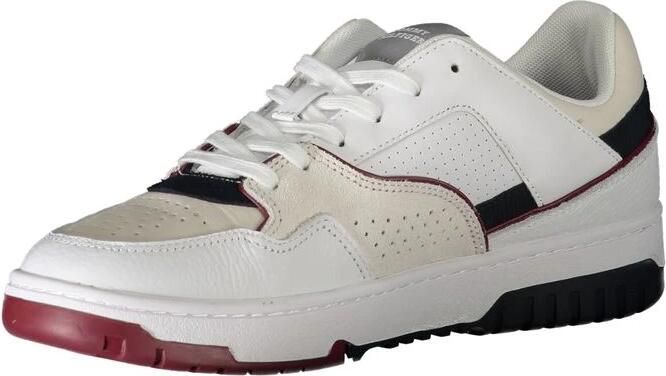 Tommy Hilfiger Sportieve witte vetersneakers met contrastdetails en logoprint Multicolor Heren - Foto 3