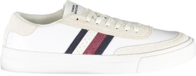 Tommy Hilfiger Sneakers TH CUPSET RWB LTH met zijstrepen vrijetijdsschoen lage schoen veterschoen