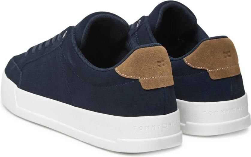 Tommy Hilfiger Blauwe Suède Sneakers met Ingebed Logo