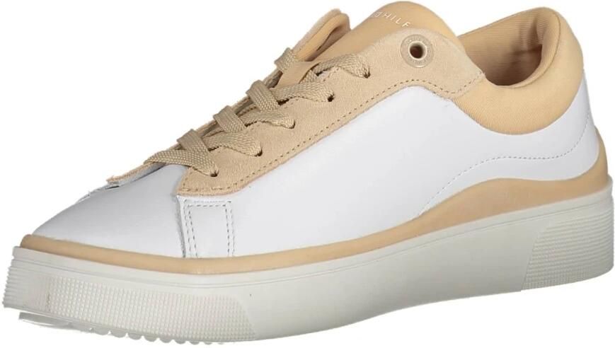 TOMMY JEANS Plateausneakers TJW RETRO BASKET FLATFORM ESS met logo-tekst in de zool vrijetijdsschoen lage schoen veterschoen - Foto 18