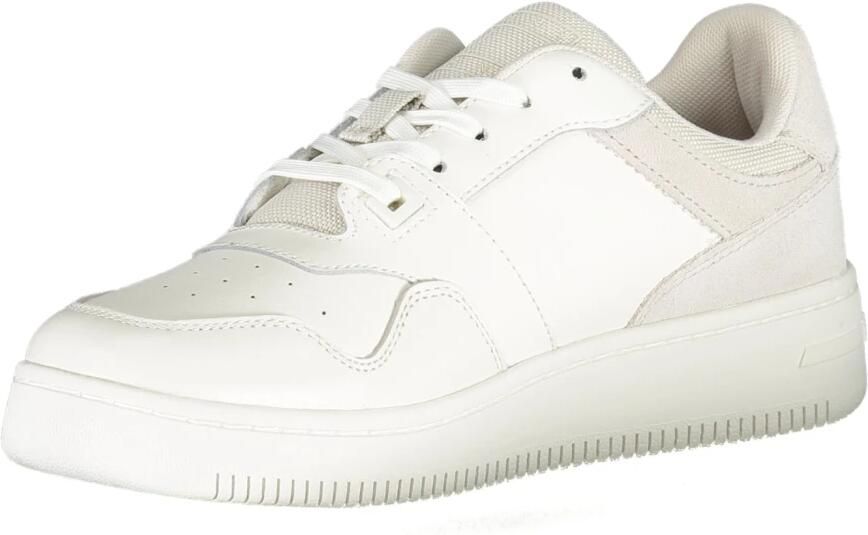 Tommy Hilfiger Witte Polyester Sneakers met Veters Contrastdetails Print Logo White Dames - Foto 2