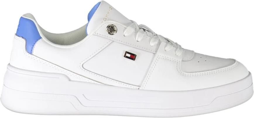 Tommy Hilfiger Sportieve witte vetersneakers met contrastdetails - Foto 3