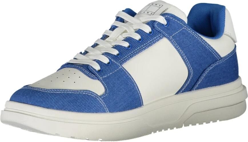 Tommy Hilfiger Witte polyester sneakers met veters contrastdetails logo Blue Heren - Foto 2