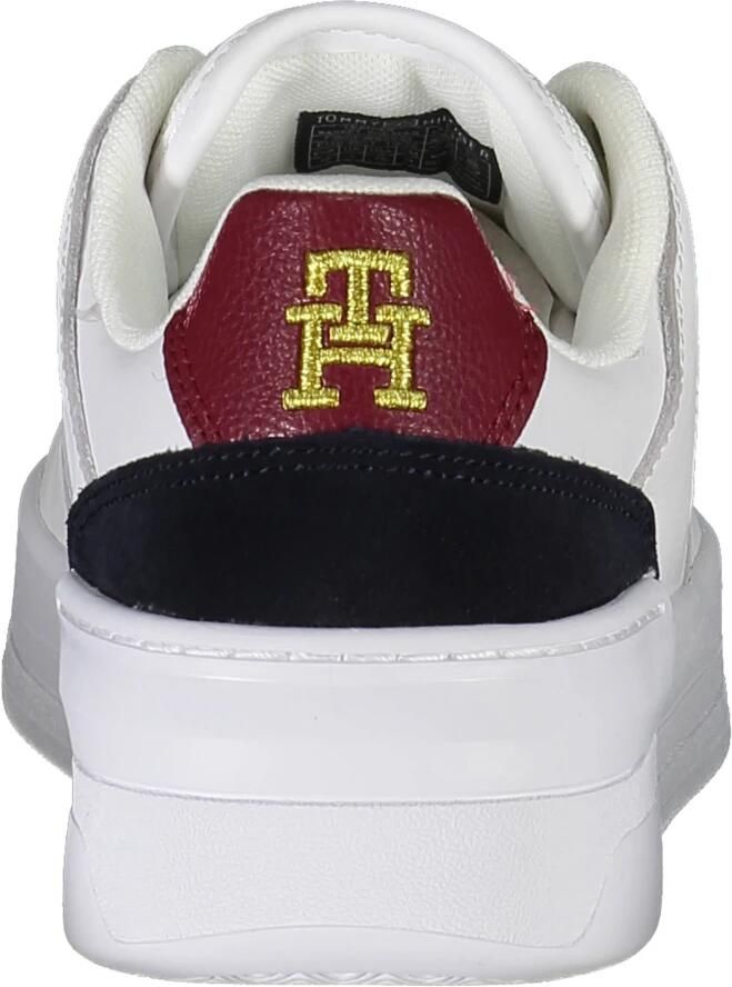 Tommy Hilfiger Plateausneakers LEATHER BASKET SNEAKER Logo-opdruk op de tong vrijetijdsschoen halfschoen veterschoen - Foto 11