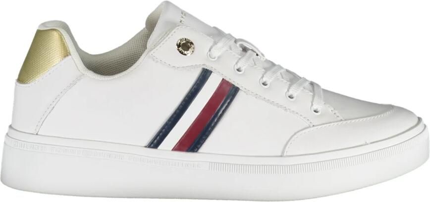 Tommy Hilfiger Sportieve witte vetersneakers met contrastdetails - Foto 3