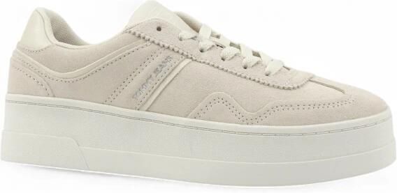 TOMMY JEANS Plateausneakers THE GREENWICH FLATFORM ELEVATED veterschoenen vrijetijdsschoen lage schoen met logo-applicatie