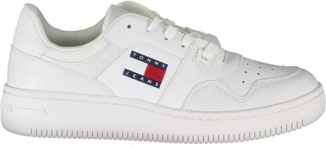TOMMY JEANS Plateausneakers TJW RETRO BASKET ESS vrijetijdsschoen lage schoen veterschoen met zijlogo-vlag - Foto 9
