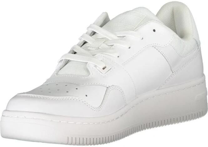 TOMMY JEANS Plateausneakers TJW RETRO BASKET FLATFORM ESS met logo-tekst in de zool vrijetijdsschoen lage schoen veterschoen - Foto 7