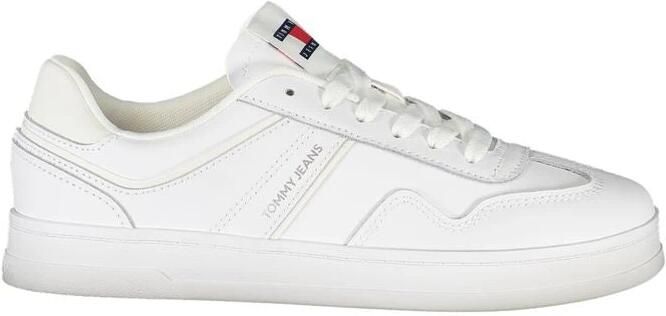 TOMMY JEANS Plateausneakers THE GREENWICH LEATHER vrijetijdsschoen lage schoen veterschoen in basket-look