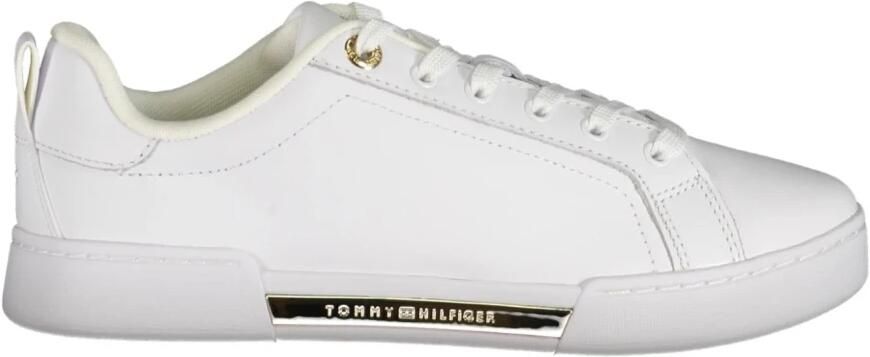 Tommy Hilfiger Plateausneakers CHIQUE COURT SNEAKER Vrijetijdsschoen lage schoen veterschoen logo applicatie op het plateau - Foto 5