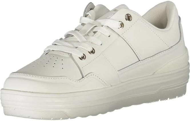 TOMMY HILFIGER Lage Sneakers Dames Basket Sneaker Low Maat: 36 Materiaal: Leatherlook Kleur: Wit - Foto 5